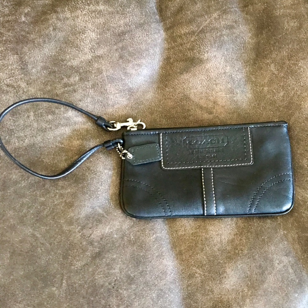 Black coach wristlet, small